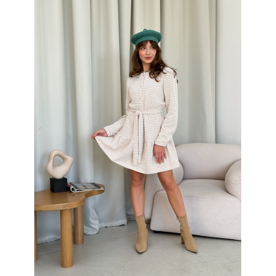 Сукня Salma Гусяча лапка Бежевий