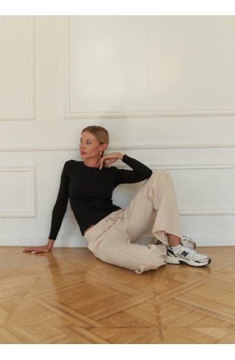 Лонгслів Hayley Чорний