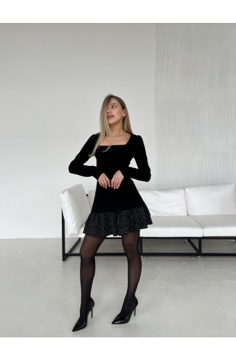 Сукня Marble Чорний з горошком