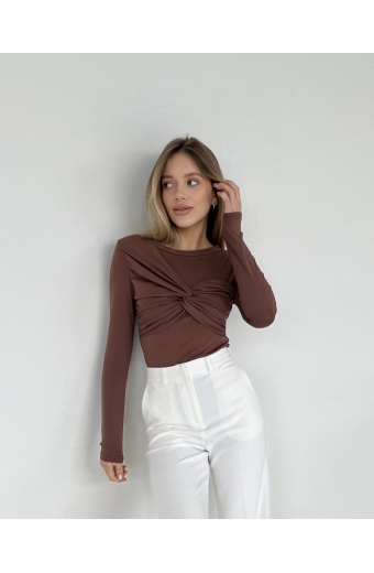 Лонгслів Celine Шоколад