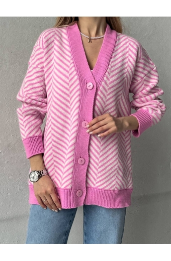 Кардиган Nataly Рожевий-молочний