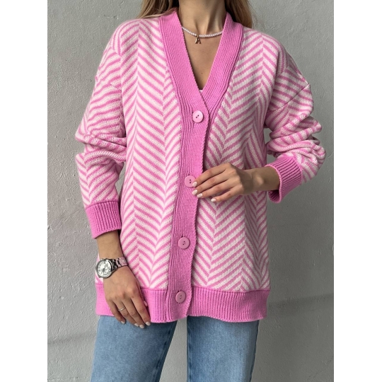 Кардиган Nataly Рожевий-молочний