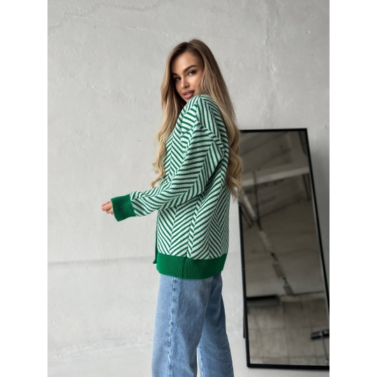 Кардиган Nataly Зелений-молочний