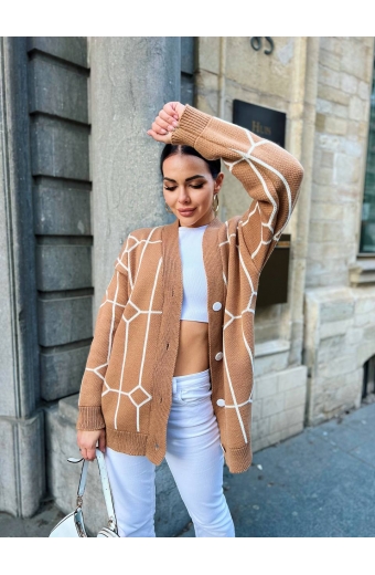 Кардиган Sunset Кемел-білий