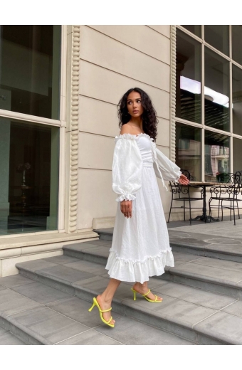 Сукня Rosie міді Молочний