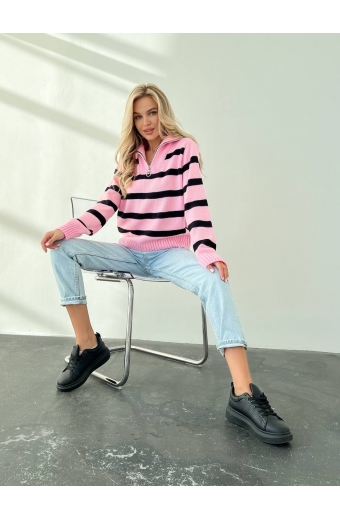 Джемпер Benedict Рожевий-чорний