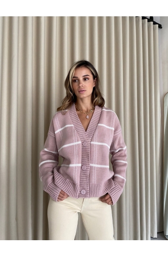 Кардиган VESTA 157 Пудра-молоко