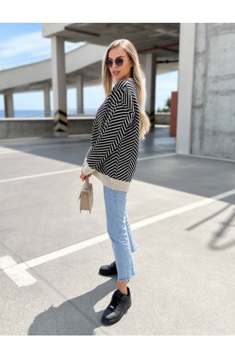 Кардиган Nataly Бежевий-чорний