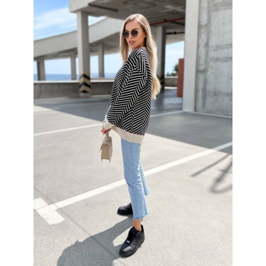 Кардиган Nataly Бежевий-чорний