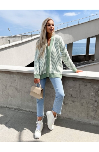 Кардиган Nataly Оливковий-молочний