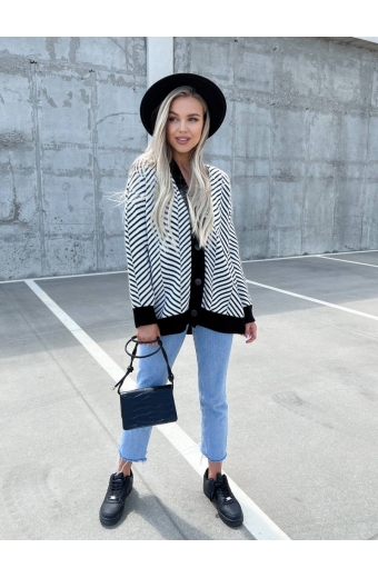 Кардиган Nataly Чорний-молочний