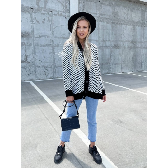 Кардиган Nataly Чорний-молочний