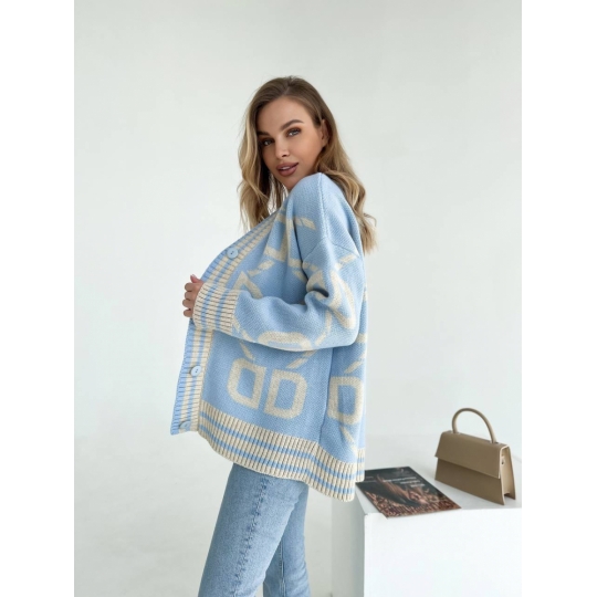 Кардиган LITERA Блакитний-бежевий