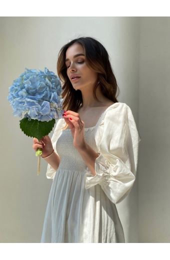 Сукня з льону Крісті Молоко