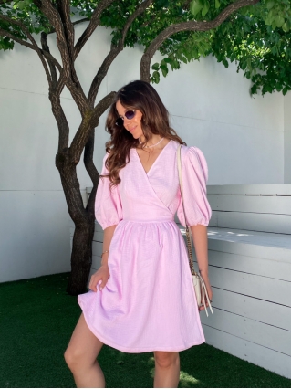 Сукня Лукас на запах Міні Муслін Пудра