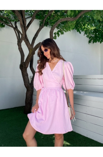 Сукня Лукас на запах Міні Муслін Пудра