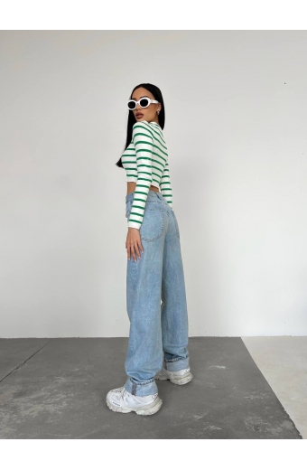 Топ Evelyn Молочний-зелений