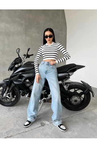 Топ Evelyn Молочний-чорний