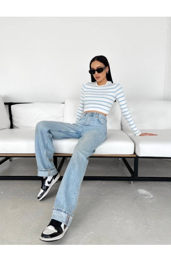 Топ Evelyn Молочний-блакитний